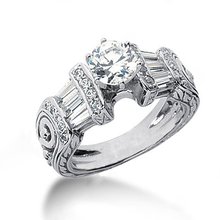 2.51 carat diamonds engagement ring antique style
