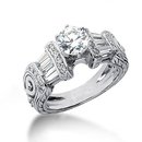 2.51 carat diamonds engagement ring antique style