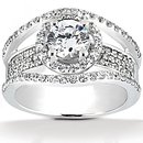 2.85 Ct. F VVS1 diamonds ring white gold wedding ring