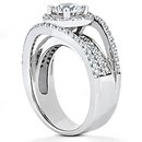 2.85 Ct. F VVS1 diamonds ring white gold wedding ring
