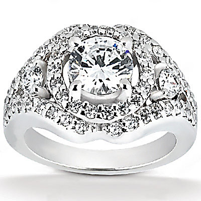 2.72 Ct. Big diamond ring gold anniversary jewelry ring