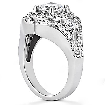 2.72 Ct. Big diamond ring gold anniversary jewelry ring