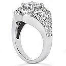 2.72 Ct. Big diamond ring gold anniversary jewelry ring