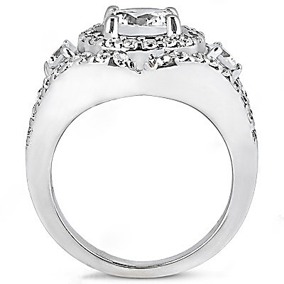 2.72 Ct. Big diamond ring gold anniversary jewelry ring