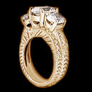 3.01 carat diamonds engagement ring band set 3 stone