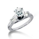 2.51 carat baguette diamonds ring 3-stone ring gold