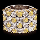 4.50 ct. yellow canary diamonds wide anniversary ring