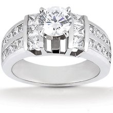3.01 carat diamonds F VVS1 anniversary ring white gold