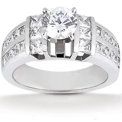3.01 carat diamonds F VVS1 anniversary ring white gold