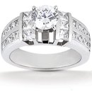 3.01 carat diamonds F VVS1 anniversary ring white gold