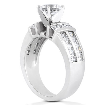 3.01 carat diamonds F VVS1 anniversary ring white gold