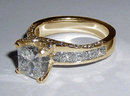 3.01 carat princess cut diamonds engagement ring gold