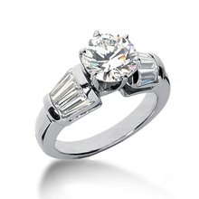 Diamonds 2.50 carat ring 3 stone style engagement ring