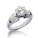 Diamonds 2.50 carat ring 3 stone style engagement ring