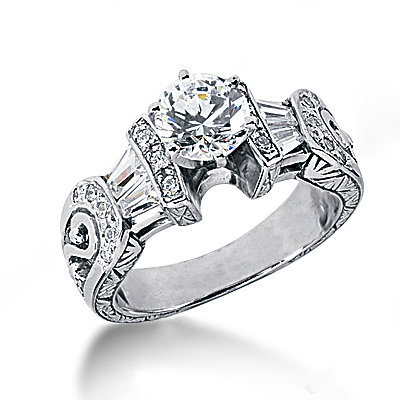 Diamonds engagement ring 2.26 ct. diamonds wedding ring