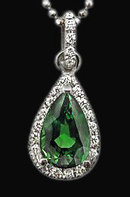 2.51 carat diamonds pendant necklace pear cut diamond
