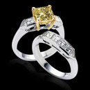 2.75 cts. Yellow canary diamonds engagement ring band