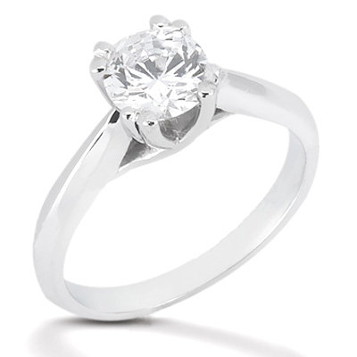 Diamond solitaire ring F VS1 jewelry 1.51 ct. platinum