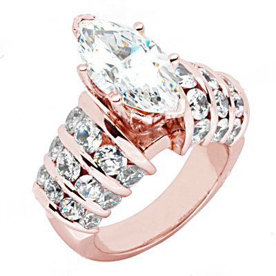 3 carat marquise diamonds engagement ring rose gold