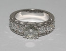 2.40 carat round sparkling diamonds ring white gold new