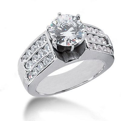Diamonds anniversary ring 2.51 cts. diamond & gold ring