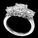 3.75 cts white gold tulip style DIAMOND engagement ring