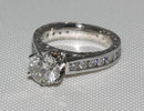 Sparkling diamonds 2.75 ct. solitaire ring with accents