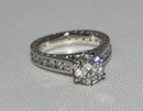 Sparkling diamonds 2.75 ct. solitaire ring with accents