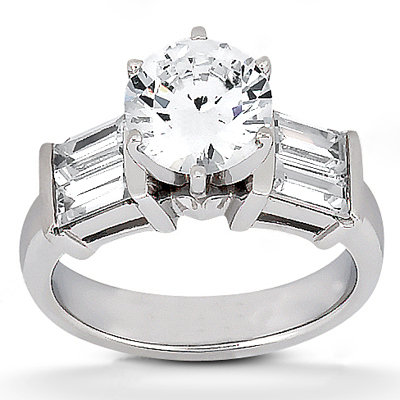 2.51 Carats diamond engagement ring white gold jewelry