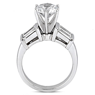2.51 Carats diamond engagement ring white gold jewelry