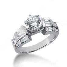 3 carat round diamonds anniversary ring white gold