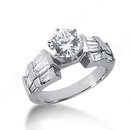 3 carat round diamonds anniversary ring white gold