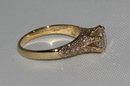 3 carat diamonds yellow gold ring solitaire with accent