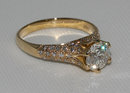 3 carat diamonds yellow gold ring solitaire with accent