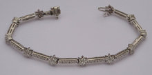 12 carats DIAMOND TENNIS BRACELET VS jewelry FLORAL