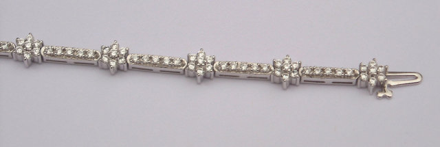 12 carats DIAMOND TENNIS BRACELET VS jewelry FLORAL