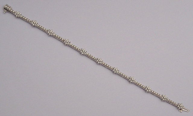 12 carats DIAMOND TENNIS BRACELET VS jewelry FLORAL