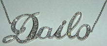 UPSCALE diamond NAME PENDANT initials gold necklace
