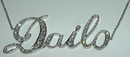 UPSCALE diamond NAME PENDANT initials gold necklace