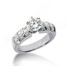 Diamonds 3.51 ct. engagement ring white gold new