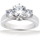 2.62 carat diamonds 3 stone ring F VS1 diamond ring new