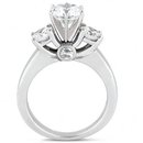 2.62 carat diamonds 3 stone ring F VS1 diamond ring new