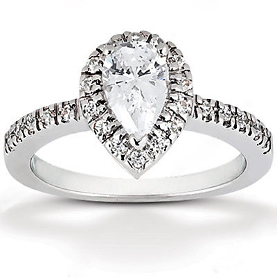 Pear cut diamond ring 2 cts. Diamonds gold wedding ring