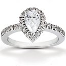Pear cut diamond ring 2 cts. Diamonds gold wedding ring
