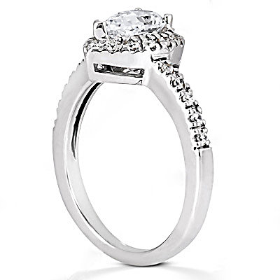 Pear cut diamond ring 2 cts. Diamonds gold wedding ring