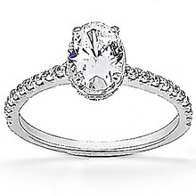 Oval cut diamond ring F VVS1 diamonds 2.10 ct. gold new