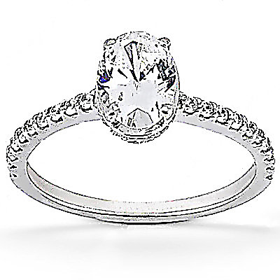 Oval cut diamond ring F VVS1 diamonds 2.10 ct. gold new