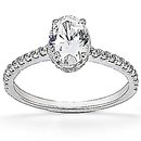 Oval cut diamond ring F VVS1 diamonds 2.10 ct. gold new