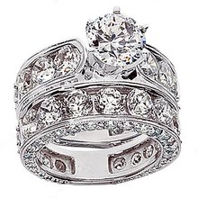 4.51 carats diamonds engagement ring band set gold ring