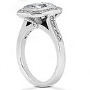 F VVS1 diamonds emerald cut solitaire ring 2.25 carats